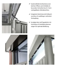 Biohort Gerätehaus HighLine H4, ca. B275/H222/T275 cm