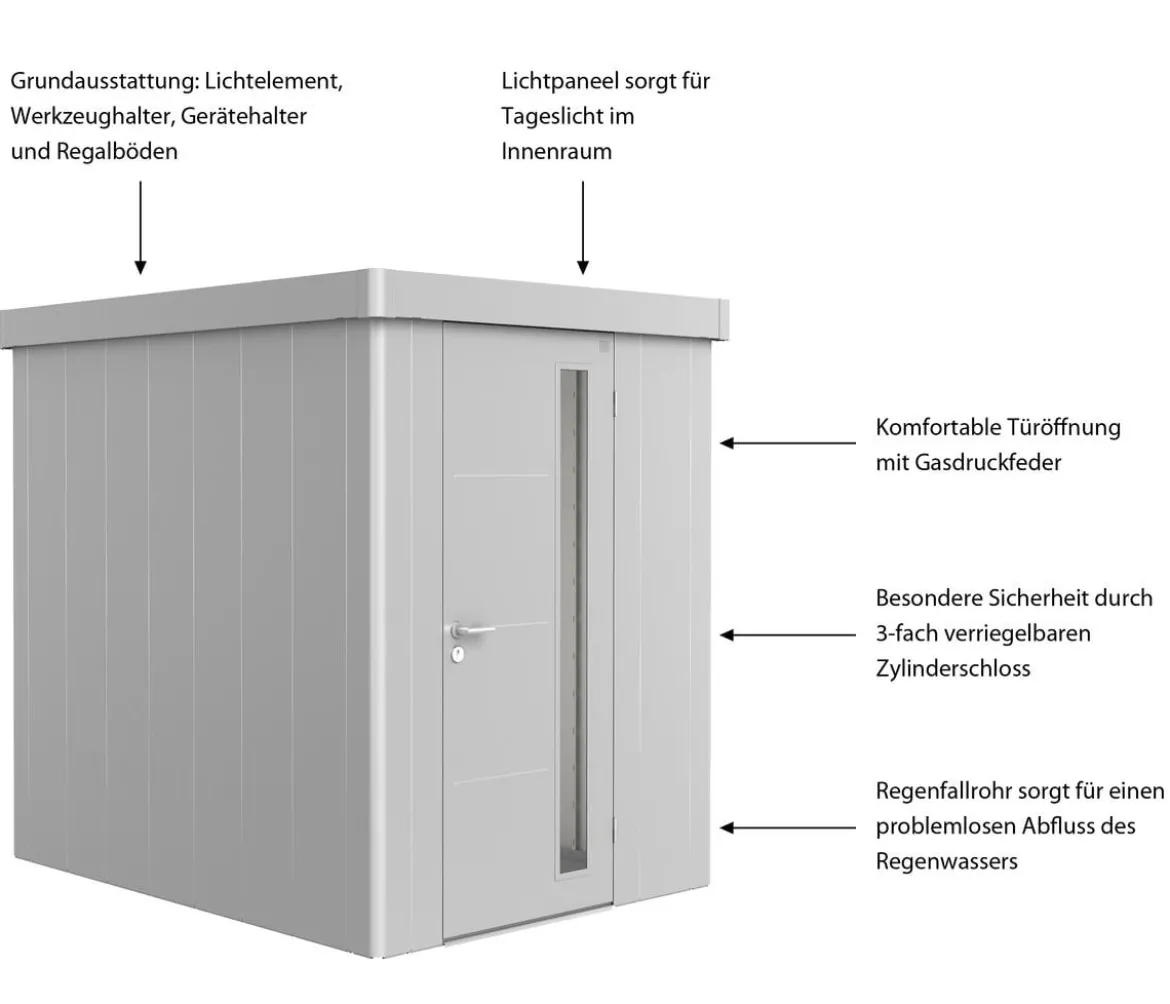 Biohort Gerätehaus Neo 2A, ca. B180/H222/T236 cm