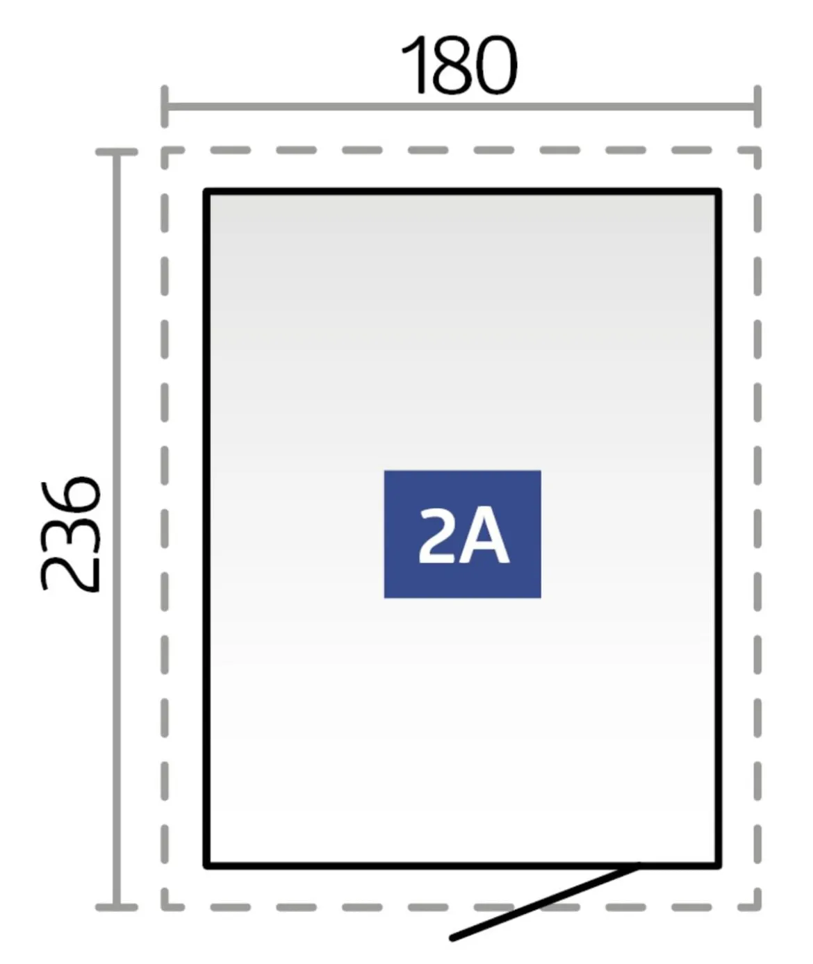 Biohort Gerätehaus Neo 2A, ca. B180/H222/T236 cm