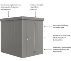 Biohort Gerätehaus Neo 2A, ca. B180/H222/T236 cm