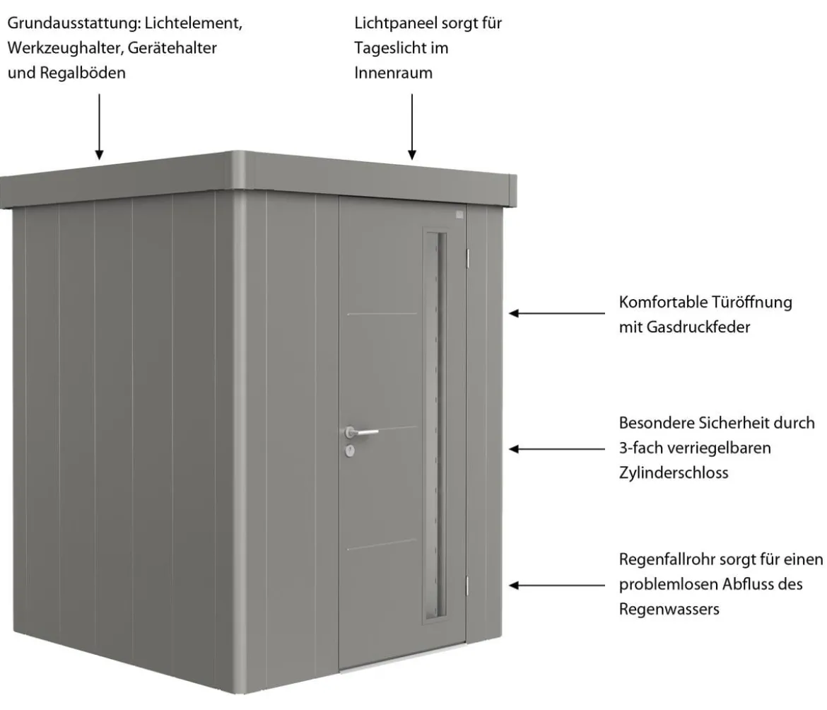 Biohort Gerätehaus Neo 1A, ca. B180/H222/T180 cm