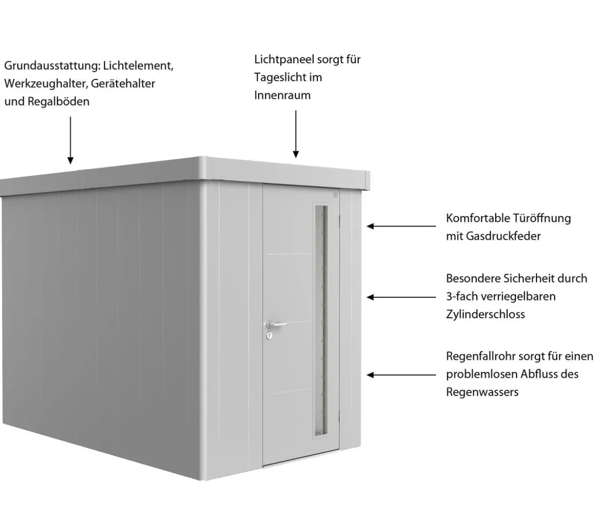 Biohort Gerätehaus Neo 3A, ca. B180/H222/T292 cm