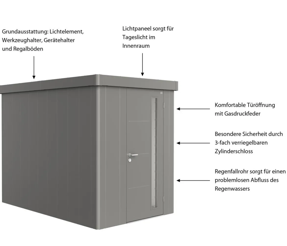 Biohort Gerätehaus Neo 3A, ca. B180/H222/T292 cm