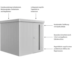 Biohort Gerätehaus Neo 2B, ca. B236/H222/T236 cm