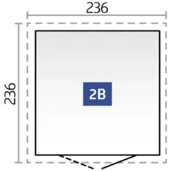 Biohort Gerätehaus Neo 2B, ca. B236/H222/T236 cm