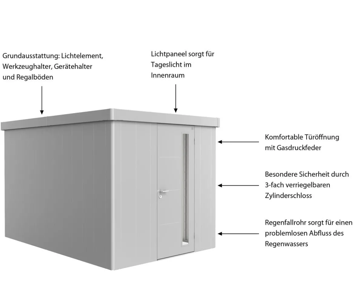 Biohort Gerätehaus Neo 4B, ca. B236/H222/T348 cm