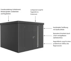 Biohort Gerätehaus Neo 3C, ca. B292/H222/T292 cm