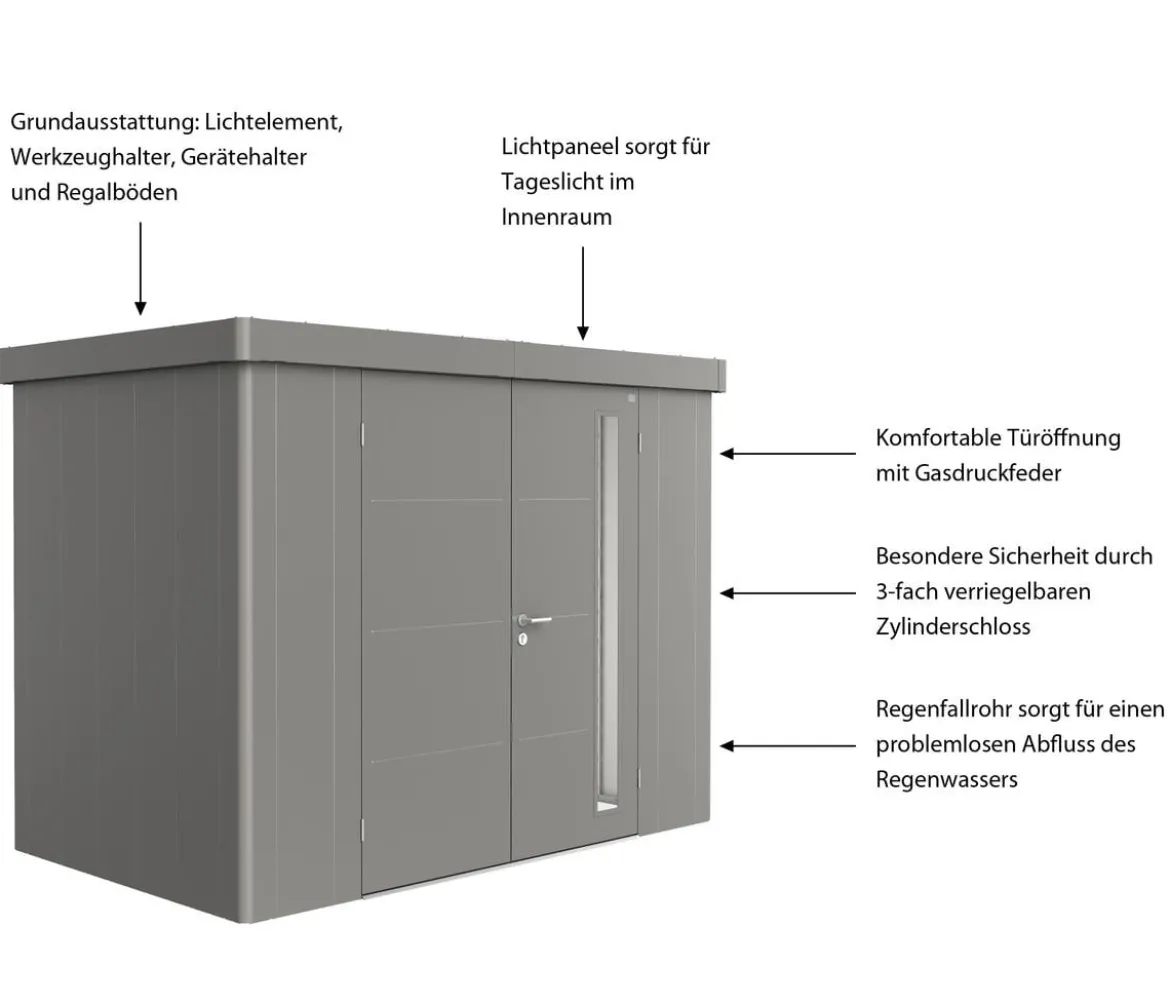 Biohort Gerätehaus Neo 1C, ca. B292/H222/T180 cm