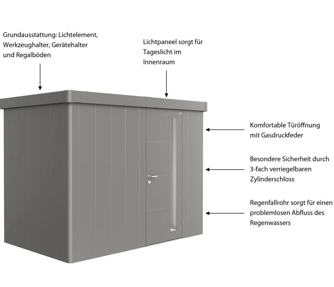 Biohort Gerätehaus Neo 1C, ca. B292/H222/T180 cm