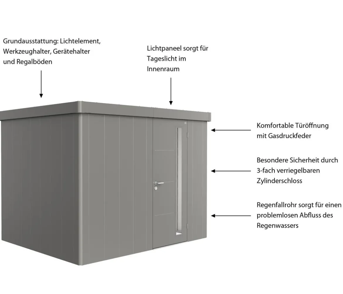 Biohort Gerätehaus Neo 2C, ca. B292/H222/T236 cm