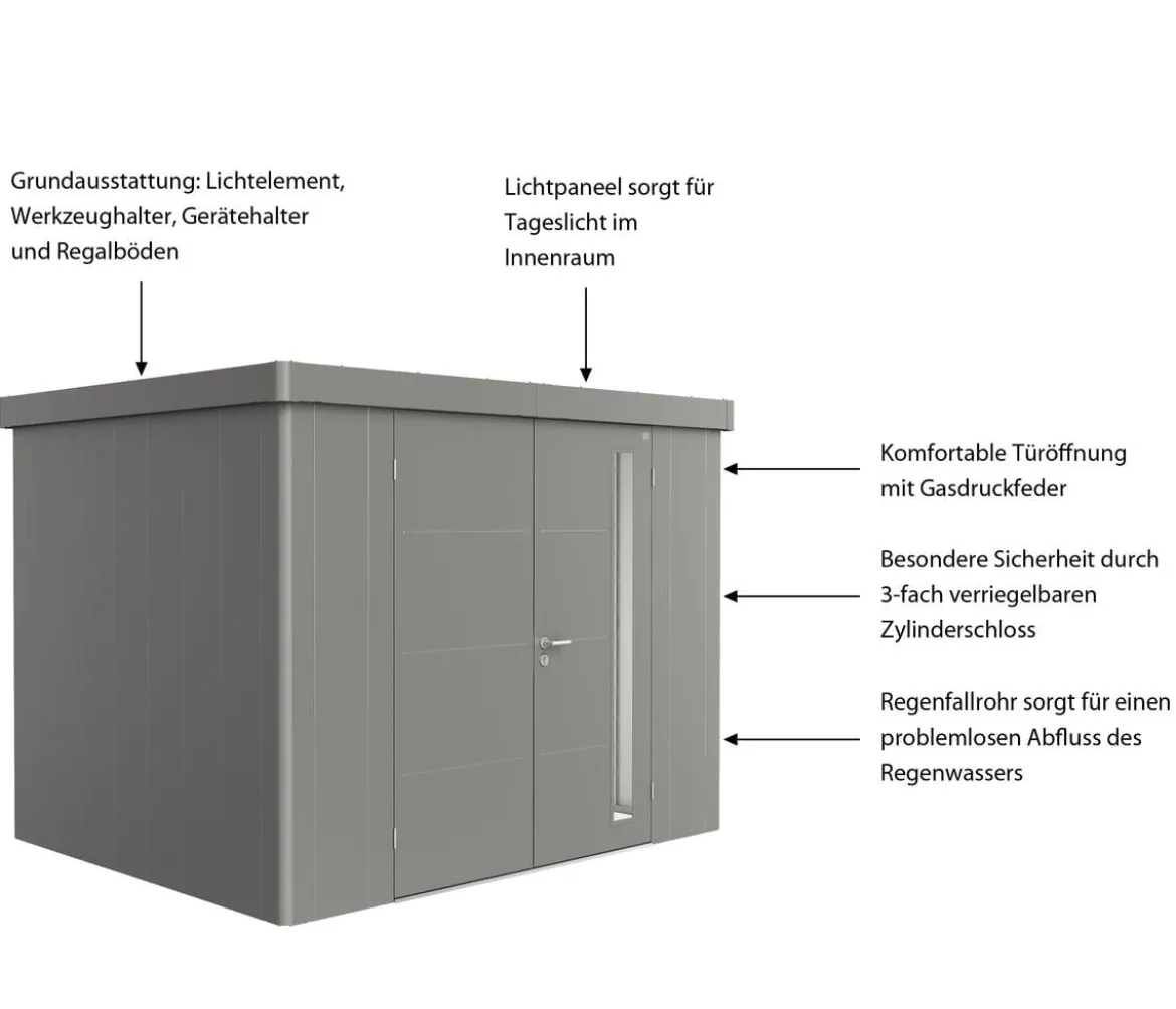 Biohort Gerätehaus Neo 2C, ca. B292/H222/T236 cm