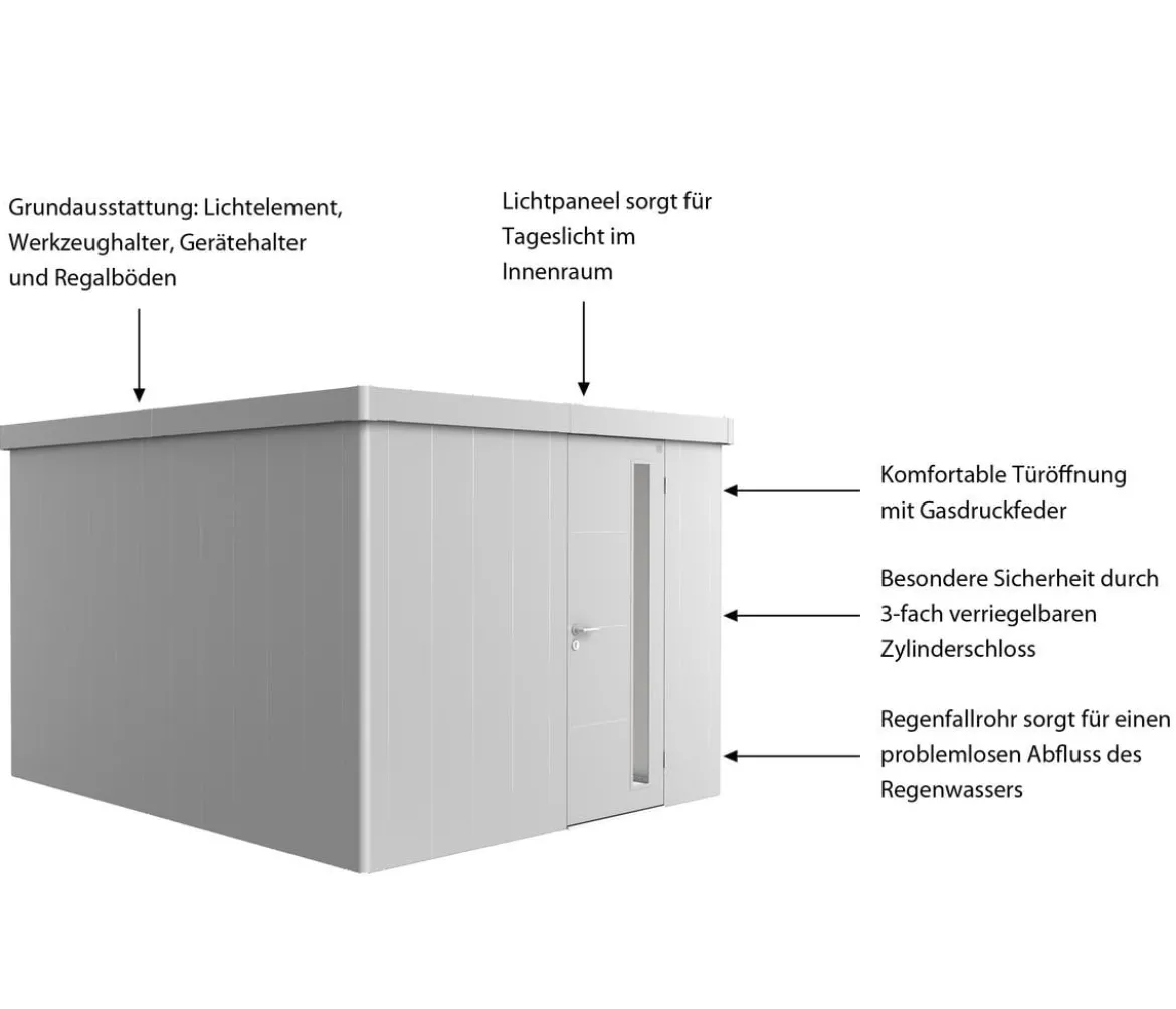 Biohort Gerätehaus Neo 4C, ca. B292/H222/T348 cm