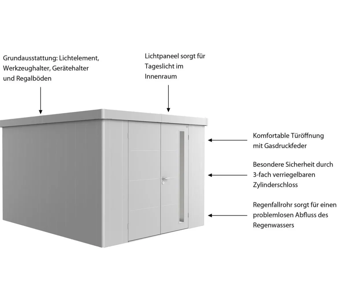 Biohort Gerätehaus Neo 4C, ca. B292/H222/T348 cm