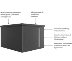 Biohort Gerätehaus Neo 4C, ca. B292/H222/T348 cm