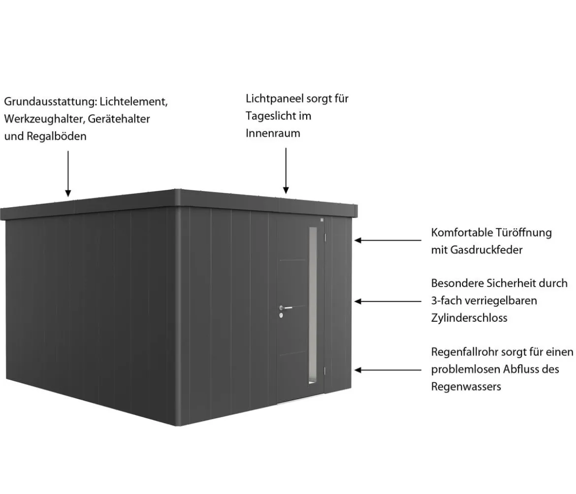 Biohort Gerätehaus Neo 4C, ca. B292/H222/T348 cm