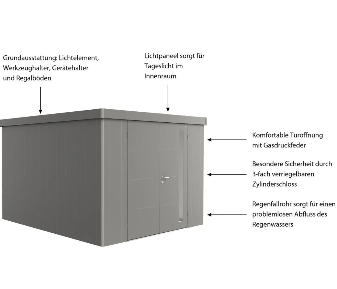 Biohort Gerätehaus Neo 4C, ca. B292/H222/T348 cm