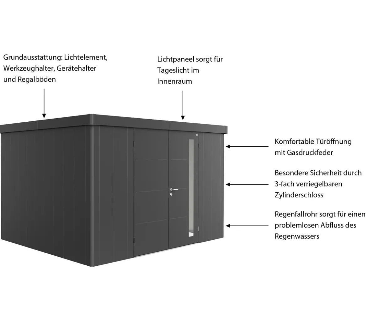 Biohort Gerätehaus Neo 3D, ca. B348/H222/T292 cm