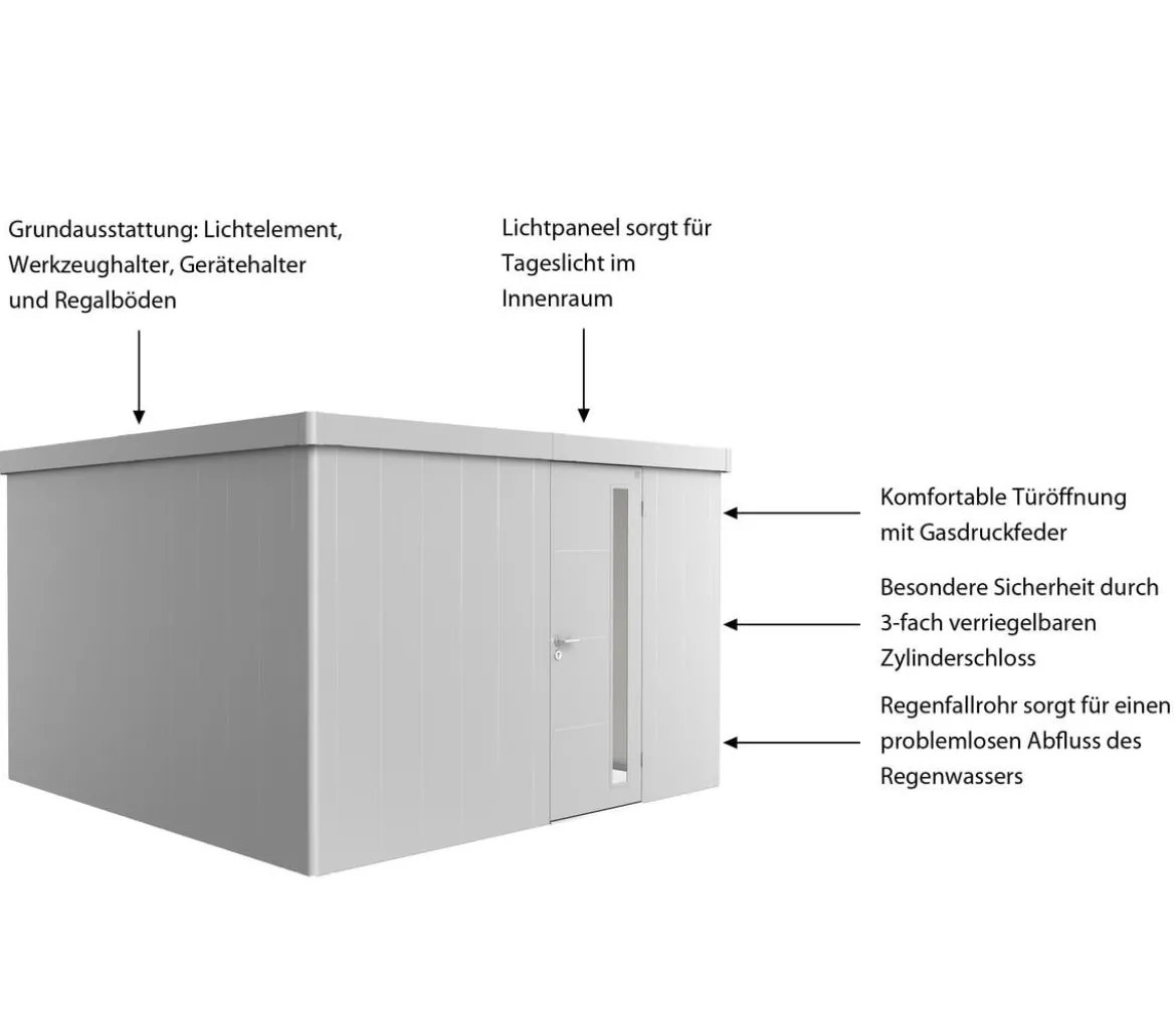 Biohort Gerätehaus Neo 4D, ca. B348/H222/T348 cm