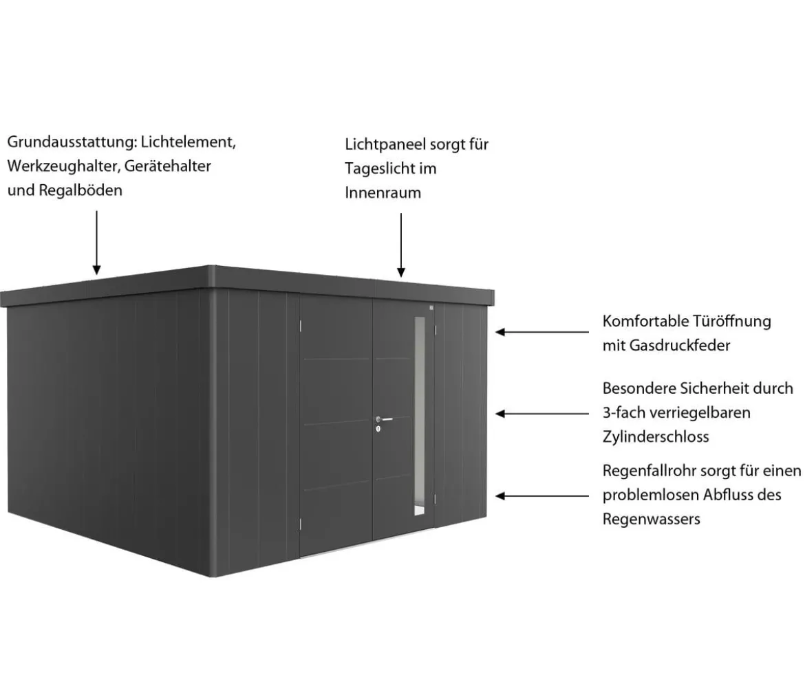 Biohort Gerätehaus Neo 4D, ca. B348/H222/T348 cm