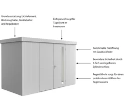 Biohort Gerätehaus Neo 1D, ca. B348/H222/T180 cm