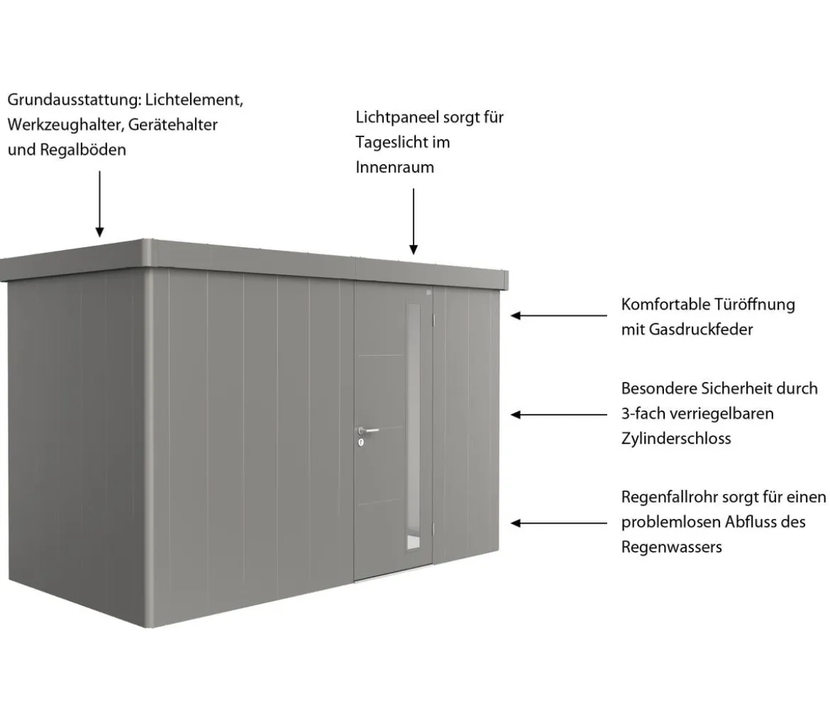 Biohort Gerätehaus Neo 1D, ca. B348/H222/T180 cm