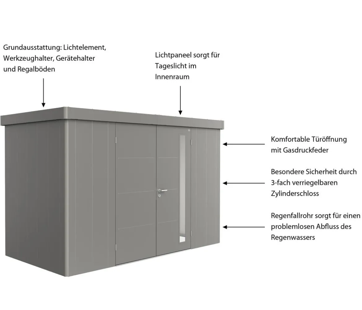 Biohort Gerätehaus Neo 1D, ca. B348/H222/T180 cm