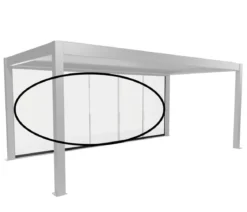 Biohort Glasschiebewand für Pergolen Klarglas 6 m, ca. B568/H234,9/T6,9 cm
