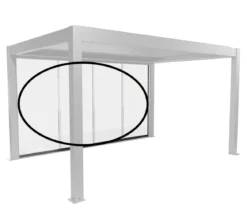 Biohort Glasschiebewand für Pergolen Klarglas 4,5 m, ca. B420/H234,9/T9 cm