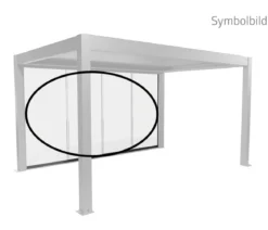 Biohort Glasschiebewand für Pergolen Klarglas 3 m, ca. B272/H234,9/T6,9 cm
