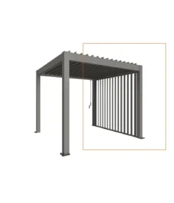 Biohort Lamellenseitenwand Gr. 4 m, ca. B235/H10/T364 cm