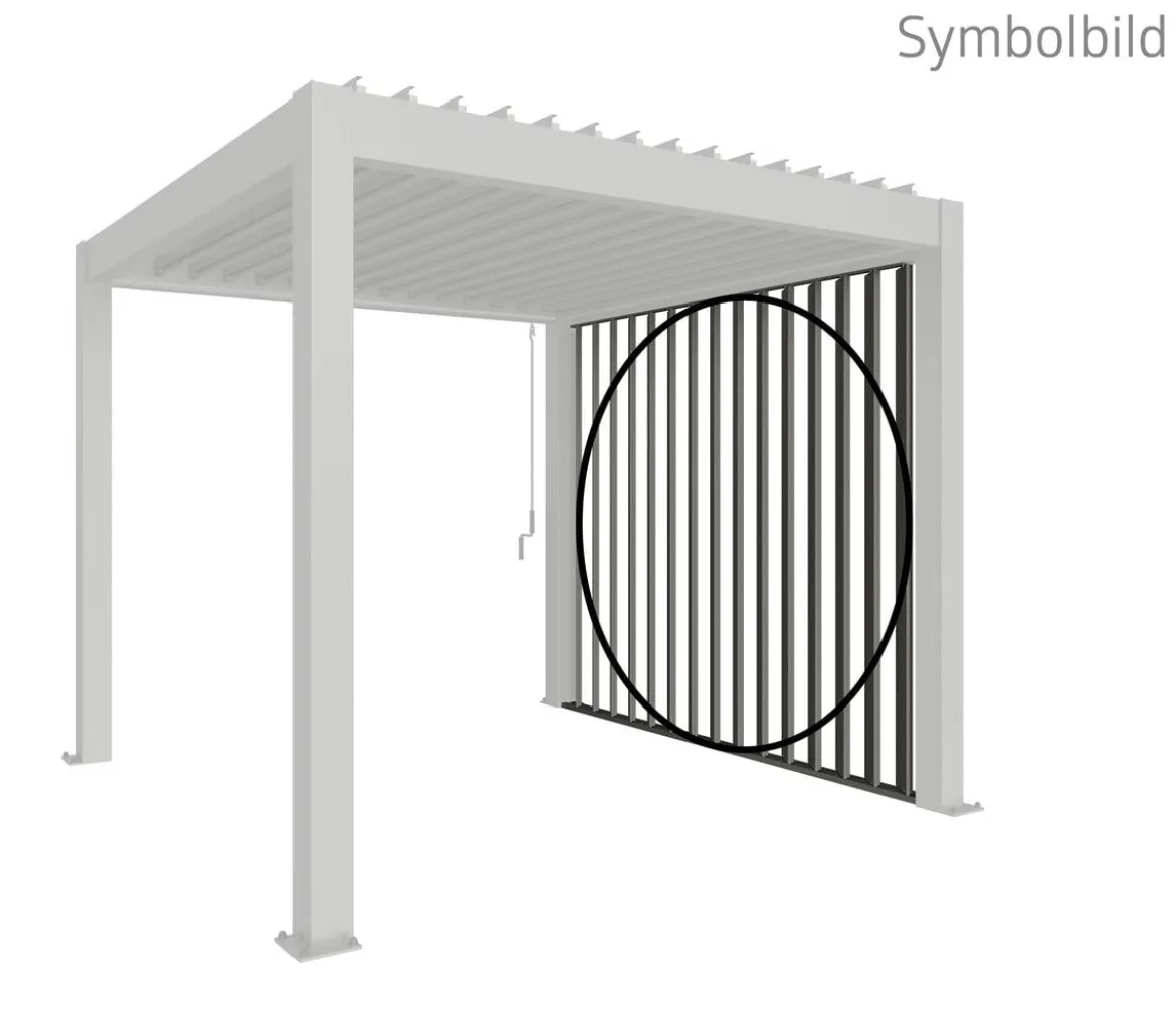 Biohort Lamellenseitenwand für Pergolen 2 m, ca. B192,6/H235/T10,3 cm