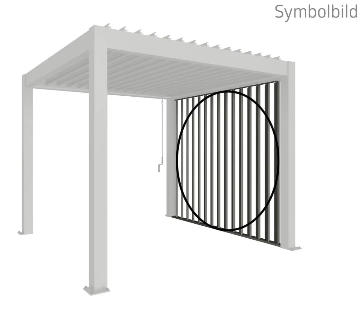 Biohort Lamellenseitenwand für Pergolen 2,5 m, ca. B245,7/H235/T10,3 cm