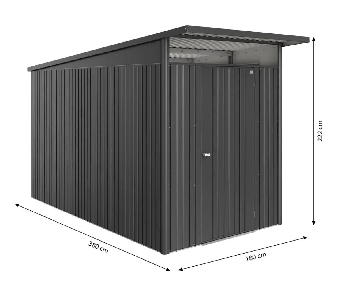 Biohort Metallgerätehaus AvantGarde ECO A4, ca. B180/H222/T380 cm
