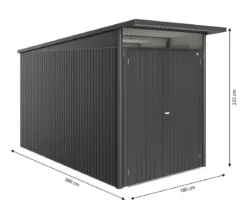 Biohort Metallgerätehaus AvantGarde ECO A4, ca. B180/H222/T380 cm