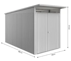 Biohort Metallgerätehaus AvantGarde ECO A4, ca. B180/H222/T380 cm