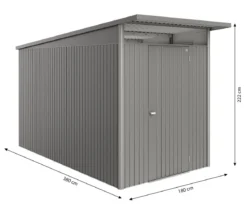 Biohort Metallgerätehaus AvantGarde ECO A4, ca. B180/H222/T380 cm