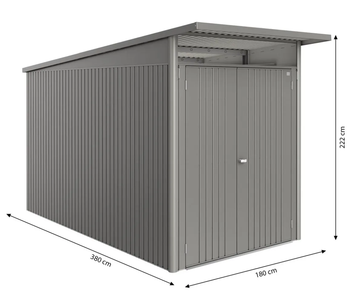 Biohort Metallgerätehaus AvantGarde ECO A4, ca. B180/H222/T380 cm
