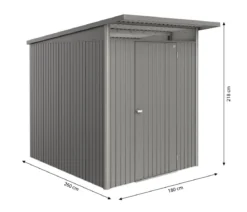 Biohort Metallgerätehaus AvantGarde ECO A2, ca. B180/H218/T260 cm