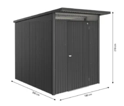Biohort Metallgerätehaus AvantGarde ECO A2, ca. B180/H218/T260 cm