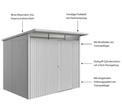 Biohort Metallgerätehaus AvantGarde ECO A5, ca. B260/H218/T220 cm