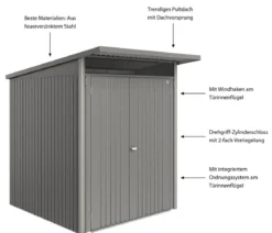 Biohort Metallgerätehaus AvantGarde ECO A1, ca. B180/H218/T220 cm