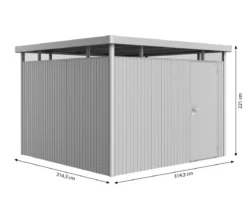 Biohort Metallgerätehaus HighLine H6, ca. B314,3/H221/T314,3 cm