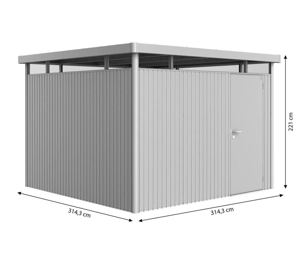 Biohort Metallgerätehaus HighLine H6, ca. B314,3/H221/T314,3 cm