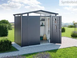 Biohort Metallgerätehaus Panorama® P2, ca. B273/H227/T198 cm