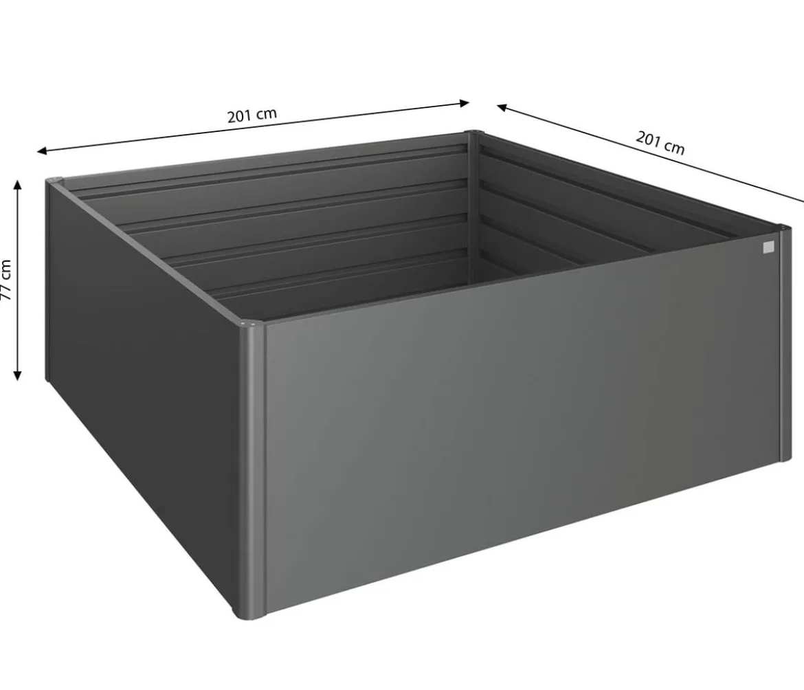 Biohort Metall-HochBeet 2x2, ca. B201,6/H77/T201,6 cm