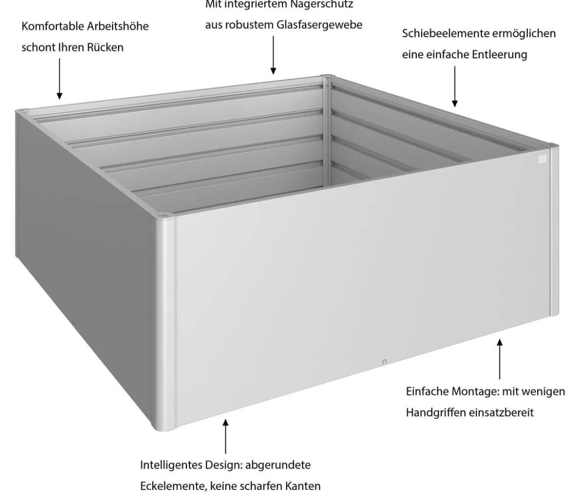 Biohort Metall-HochBeet 2x2, ca. B201,6/H77/T201,6 cm