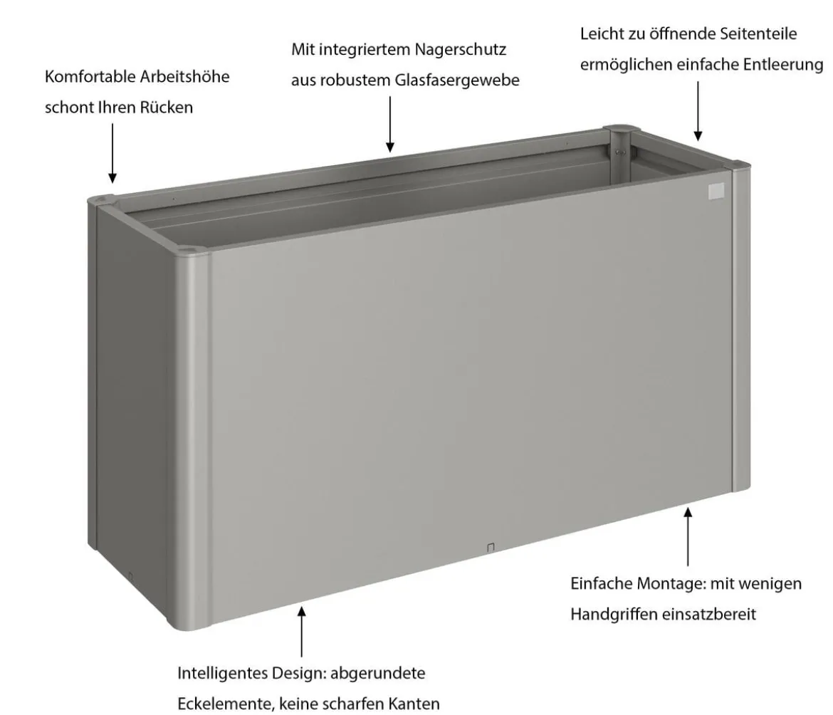 Biohort Metall HochBeet 1,5x0,5, ca. B152/H77/T54,7 cm