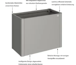 Biohort Metall HochBeet 1x0,5, ca. B103,1/H77/T54,7 cm