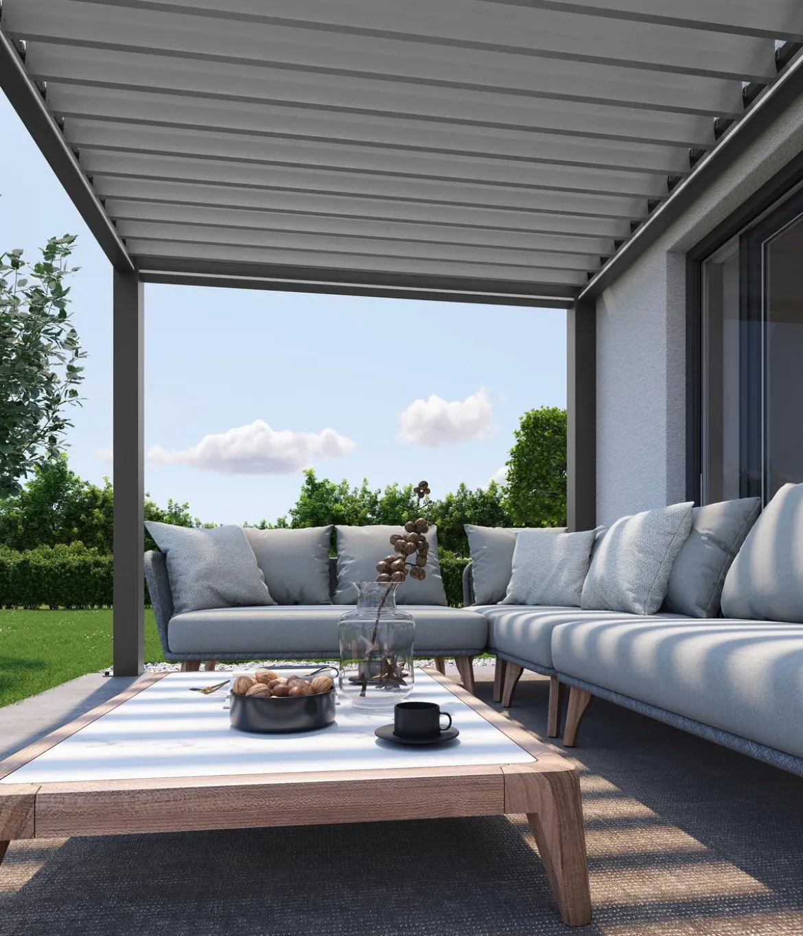 Biohort Pergola 3 x 3,5 einfarbig, ca. B312/H264/T367,5 cm