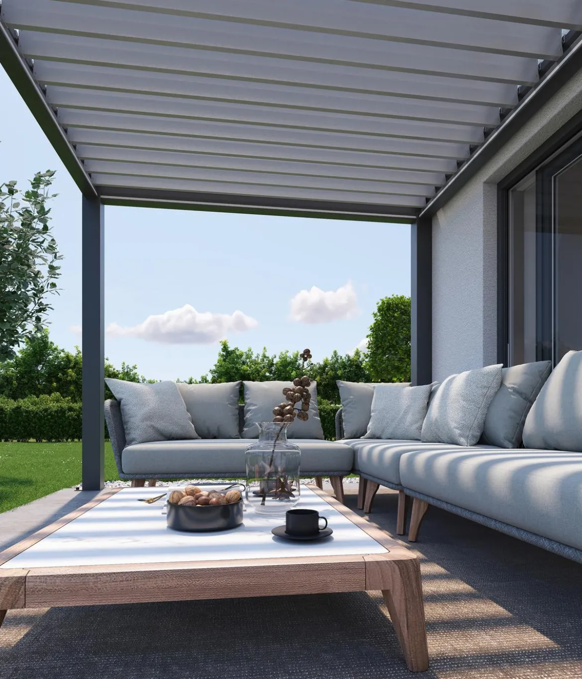 Biohort Pergola 4 x 3,5 zweifarbig, ca. B404,5/H264/T367,5 cm